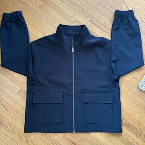 Sanctuary Black Bomber Jacket with Ribbed Cuffs